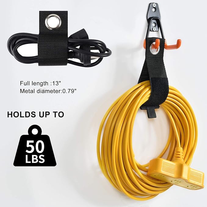 AOBEN Garage Hooks, Power Tool, Ropes-Orange - Image 3