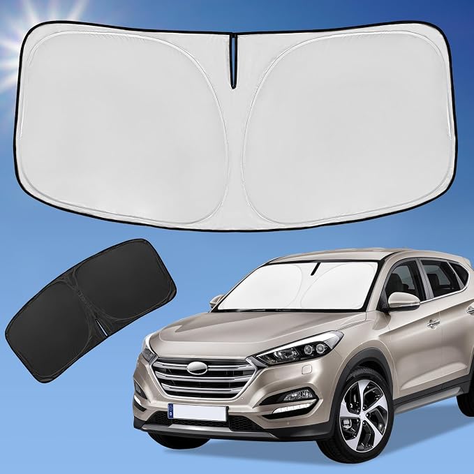 Sun Shade Sunshade for Hyundai Tucson Windshield Cover, 4-Layer Front Window by ZOIBVCARSUNSHADE
