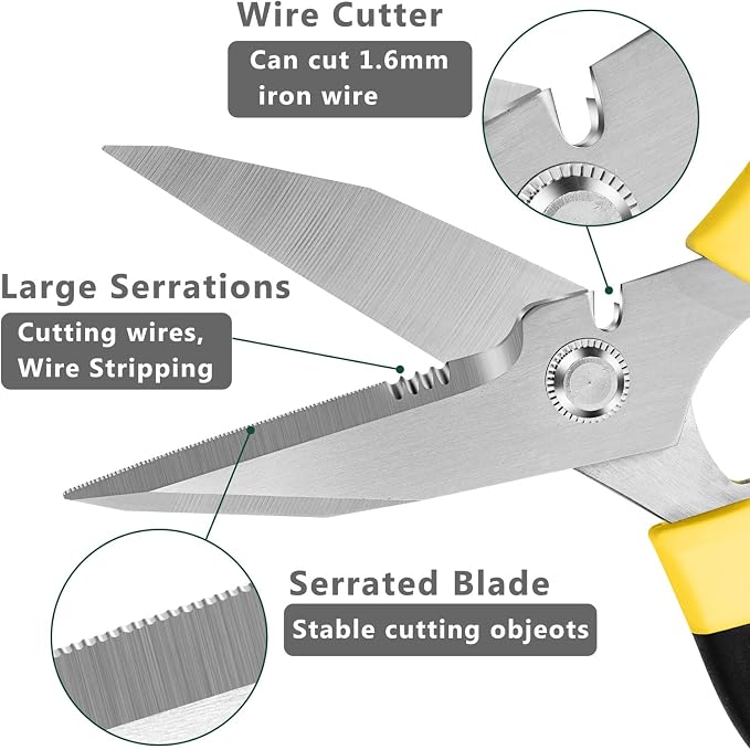 Utility Scissors Heavy Duty: sharp Scissors All Purpose heavy duty, Easy - Image 2