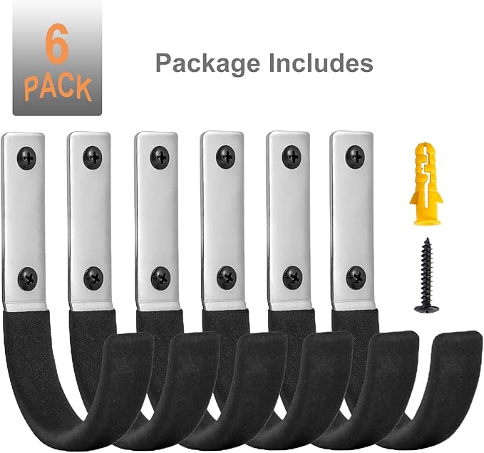 6 Pcs Garage Storage Utility Hook, Upgraded Ladder Hangers, Shed J-Hooks - Image 7