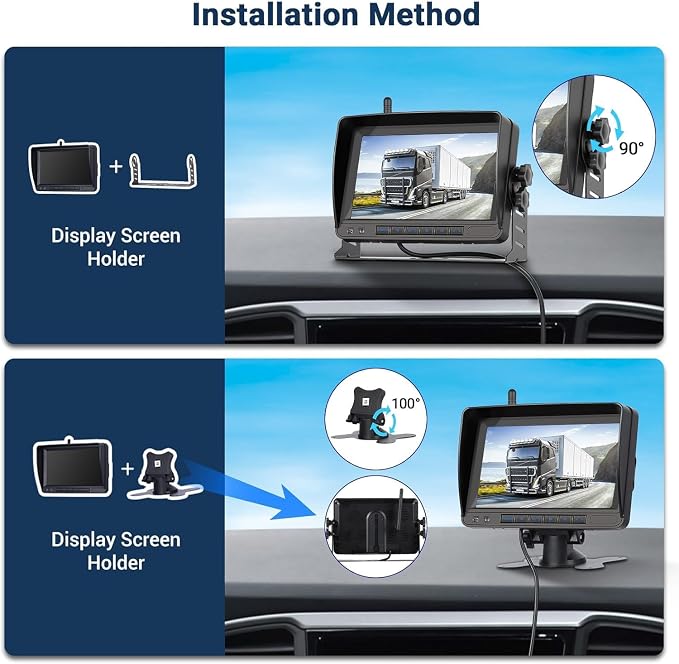 Hikity Wireless Backup Camera Trucks -7 Inch HD 1080P Rear View Camera Monitor - Image 6