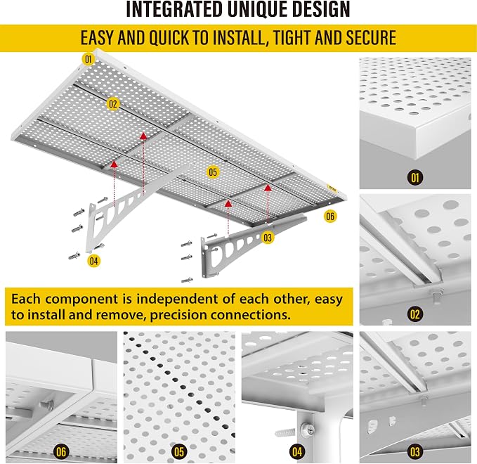 4-pack 1.64x4ft Adjustable Garage Wall Shelving 1120lbs Load Capacity Heavy - Image 6