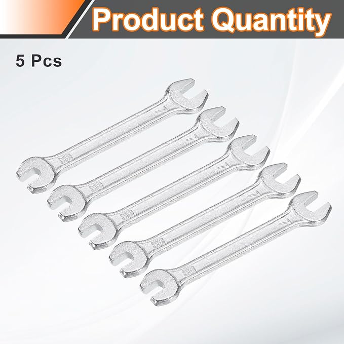 HARFINGTON 5pcs Double Open End Wrench 5.5mm x 7mm Metric 15 Degree Offset - Image 3