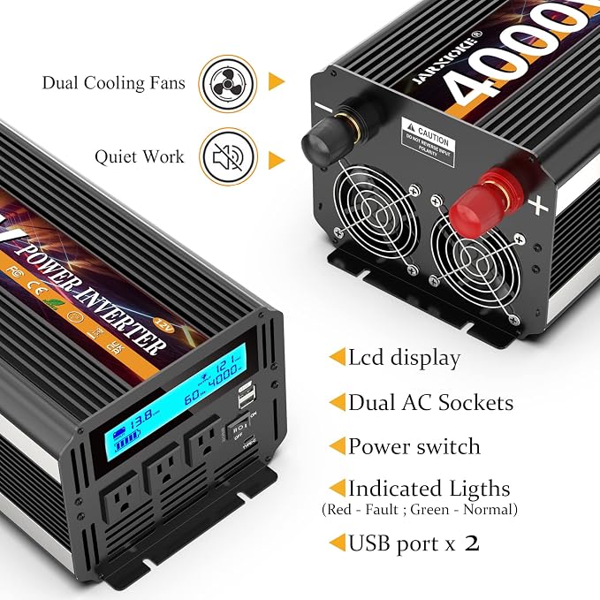 4000 Watt Power Inverter 12V DC to 110V 120V Converter - Image 7