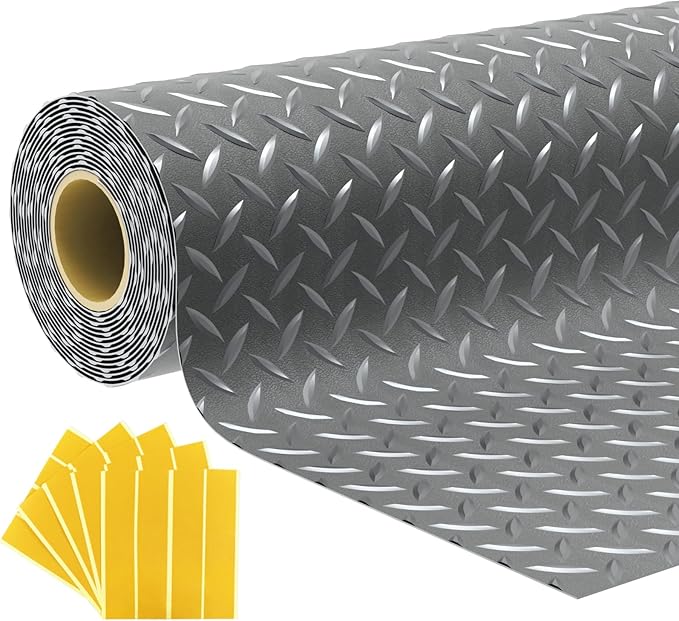 7.5x25 FT Garage Floor Mat, Updated 2.8mm Thicked Flooring Roll by Lanbos
