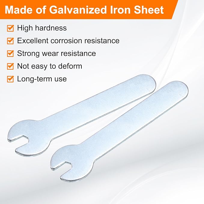 HARFINGTON 10pcs Small Wrench 4x66x1.5mm Metric U-Shaped Single Open Ended - Image 4