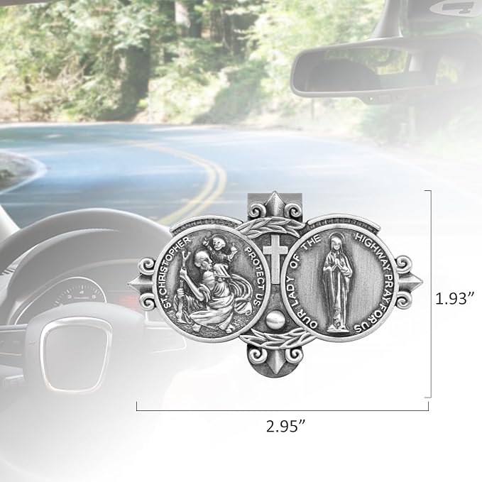 St. Christopher Visor Clip, Saint Christopher Medal - Image 4