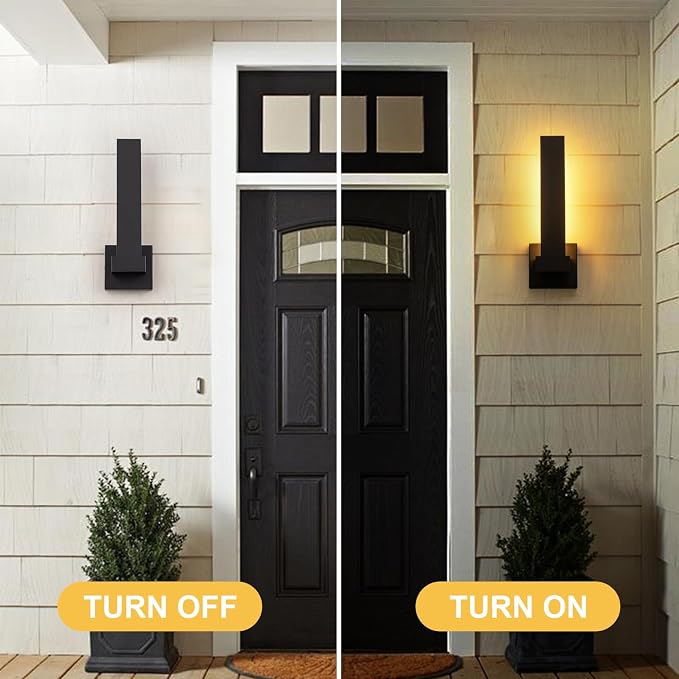 Modern Outdoor Wall Lights 15.5" LED Exterior Lighting Fixtures Patio Wall - Image 8