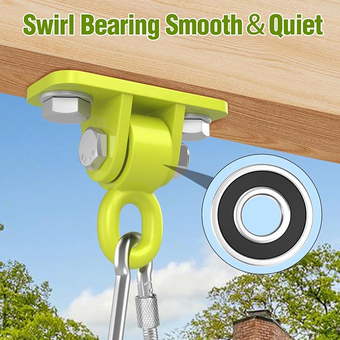BETOOLL Swing Hangers with Bearing, Heavy Duty Porch Swing Hanging Kit - Image 2