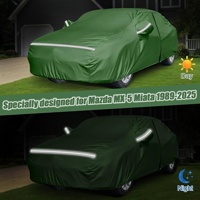 BOSSTONE Car Cover Custom Fit for Mazda MX-5 Miata 1989-2025, Waterproof All - Image 7