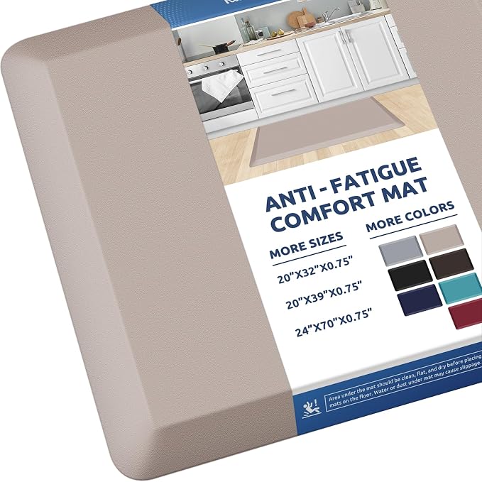 KitchenClouds Kitchen Mat Cushioned Anti Fatigue Rug 20"x32" Waterproof by KitchenClouds
