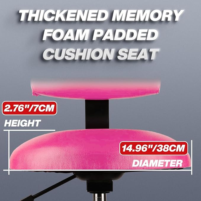 Shop Stool with Backrest, Mechanic Garage Stool - Image 9
