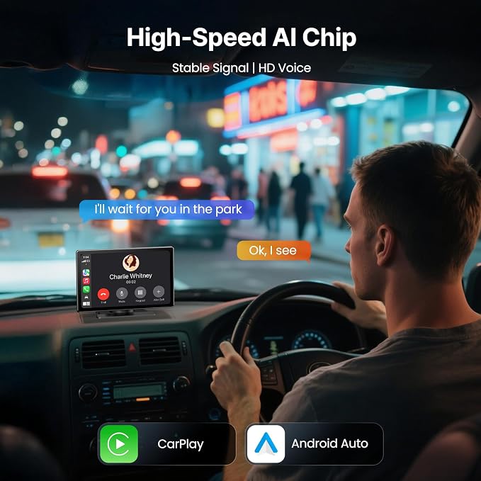9''HD Wireless Carplay Screen For Car 4K Dash Cam&1080P Backup Camera - Image 5