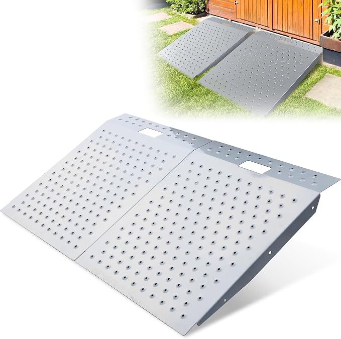 Shed Ramp 2PC, Loading Ramp for Riding Mower, 1500 lbs Capacity, Shed Storage by WHALEMOTOR