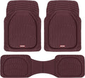 BDK Red All Weather Heavy Duty Car Floor Mats Interior Liners by BDK