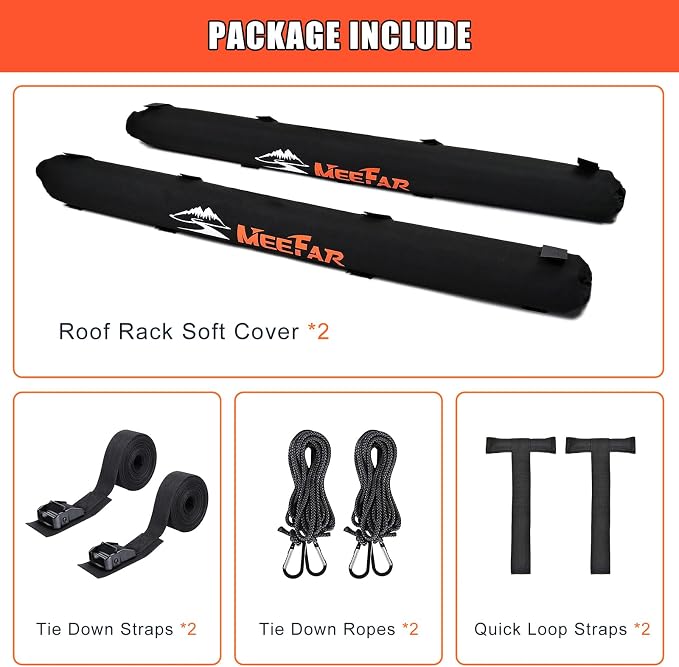 Universal Car Soft Roof Rack Pads Luggage Carrier System - Image 6