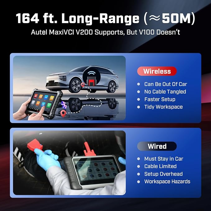 Autel MaxiVCI V200 VCI200 Wireless Dongle: 2025 VCI 200 OBD2 Connector 2.0 of - Image 5