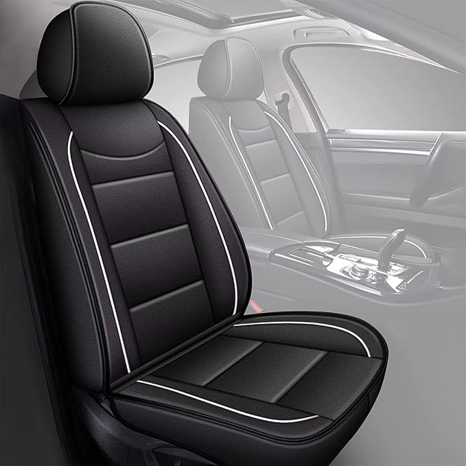 YORKNEIC Seat Covers for Hyundai Kona 2018-2024 2025: Waterproof Leather Car by YORKNEIC