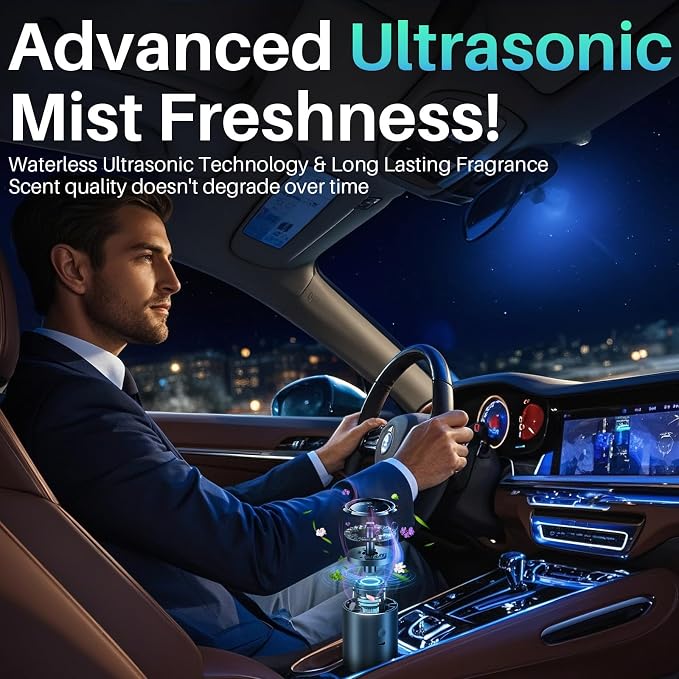 Smart Car Air Freshener Diffuser, Car Diffuser Air Fresheners Long Lasting - Image 3