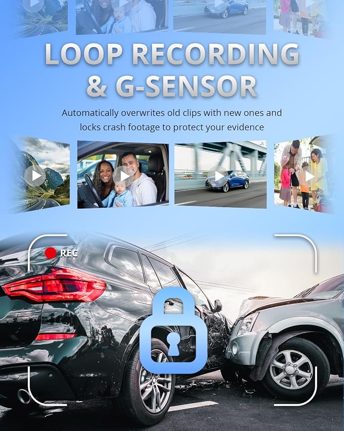 MAGELLAN 3 Channel 4K Dash Cam for Cars, 4K Front + 2K Wide Angle + 2K Rear - Image 7