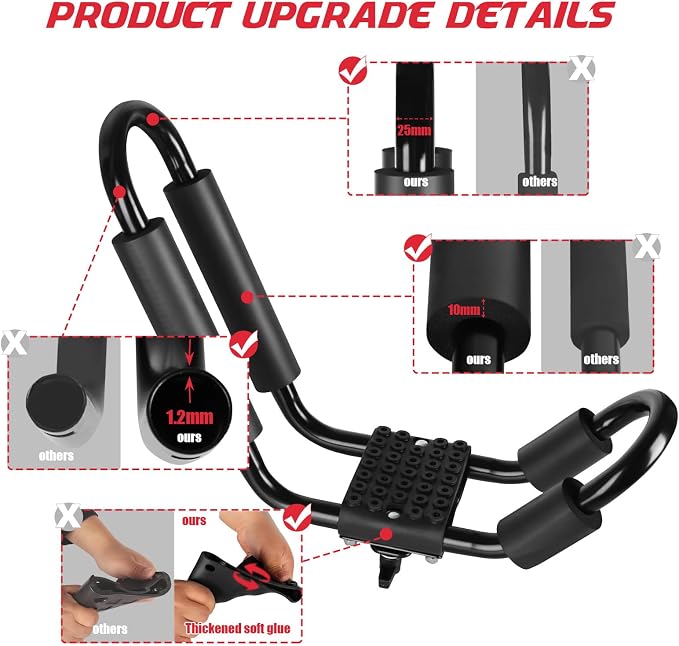 FORWODE Heavy Duty Kayak Roof Rack, 2 Pair J-Bar Kayak Rack - Image 3