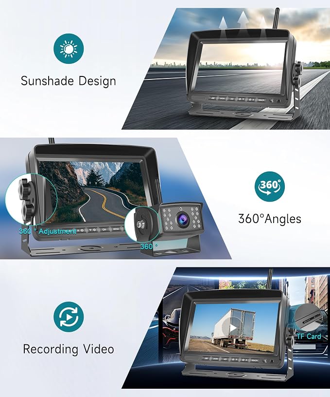 Wireless Backup Camera for RV, Wireless Reverse Camera 12V-36V for - Image 6