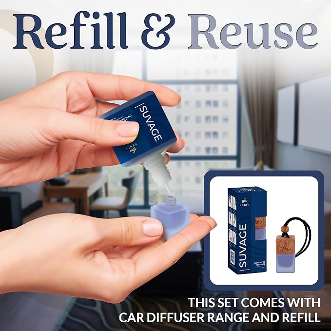 Suvage Gift Set with Refill Bottle | Automotive Air Fresheners with Sauvage - Image 7