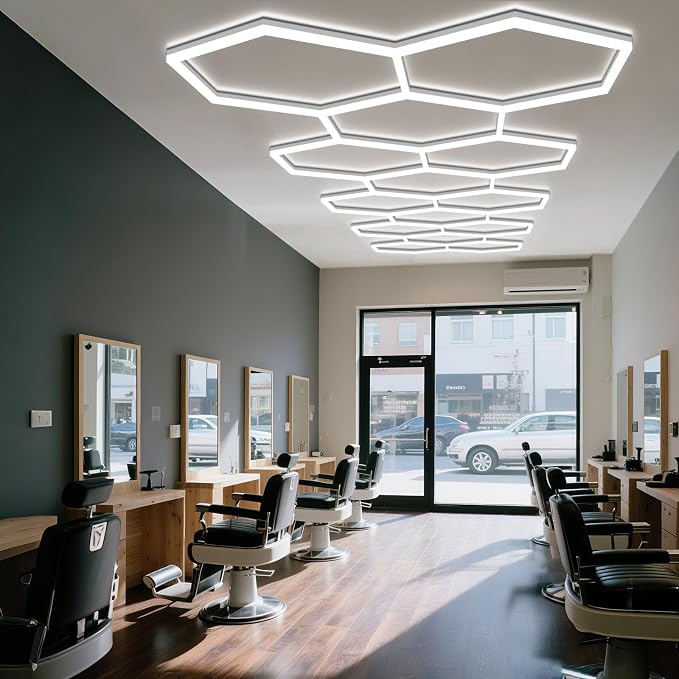 BRILLIHOOD Hexagon Garage Lights, LED Car Detailing Lighting, 6500K Super Bright - Image 7