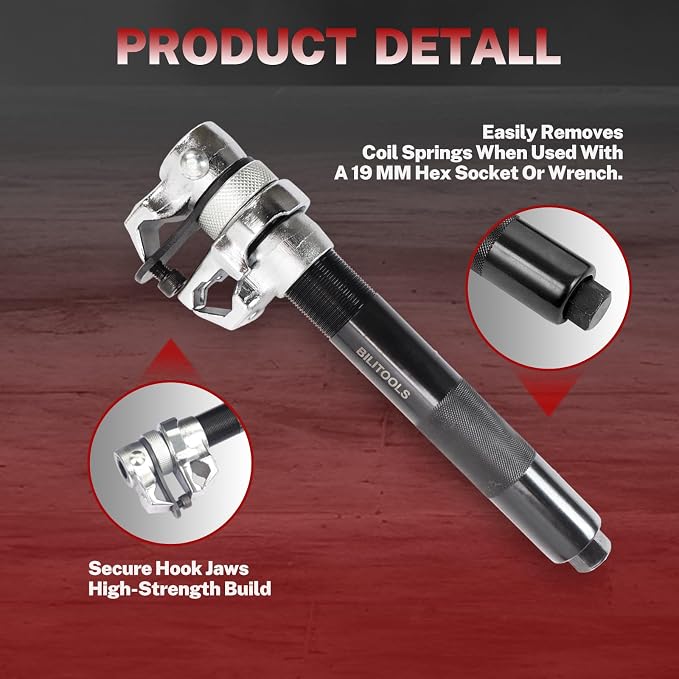 BILITOOLS 2-Piece Coil Spring Compressor Tool Heavy Duty Macpherson Strut - Image 3
