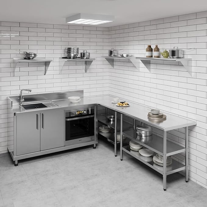 AmGood 36" Long X 14" Deep Stainless Steel Wall Shelf | NSF Certified | - Image 2