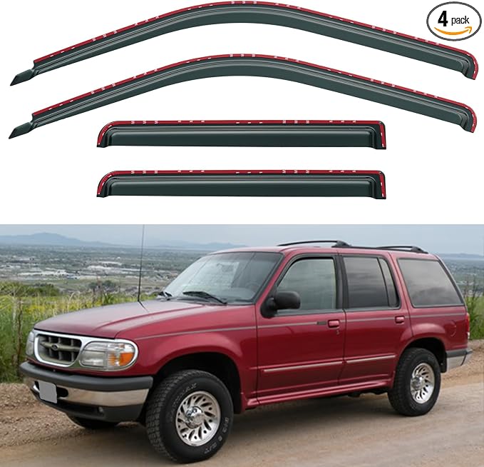 in-Channel Window Visors Rain Guards Shield by YQAUTEC