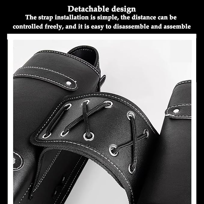 Motorcycle Saddlebags, Scooter Powersports Faux Leather Saddle Bags Motorcycles - Image 5