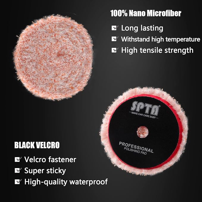 SPTA 5 Inch 125mm Body Repair Polishing Pad Set - Image 6