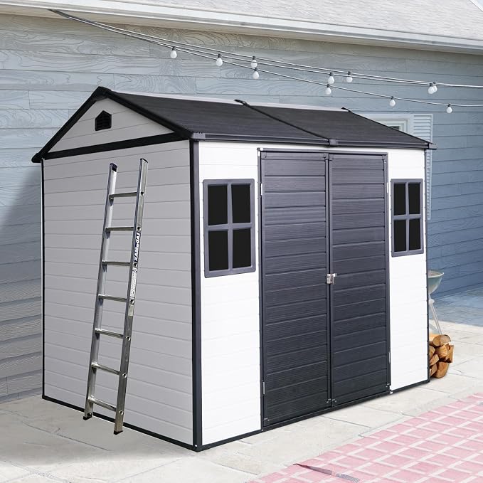 8x6 FT Outdoor Storage Resin Shed - Image 6