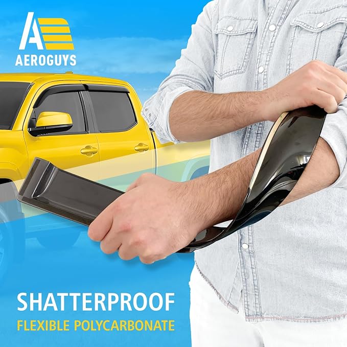 Extra Durable Window Deflectors Tape-On Window Visors Rain Guards Fit - Image 4