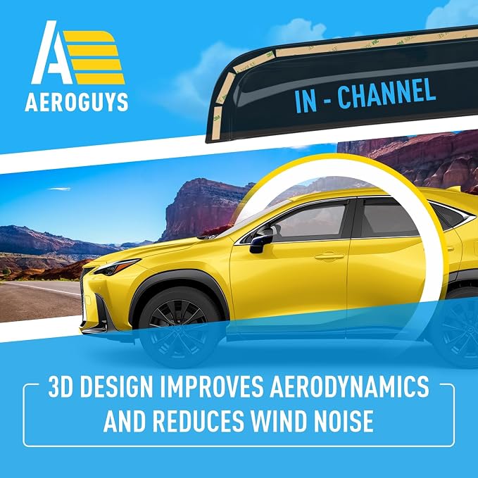 Extra Durable Window Deflectors in-Channel Window Visors Rain Guards Fit - Image 5