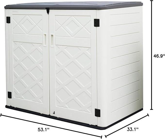 Large Horizontal Storage Sheds, 38 cu.ft. Outdoor Storage Box - Image 8