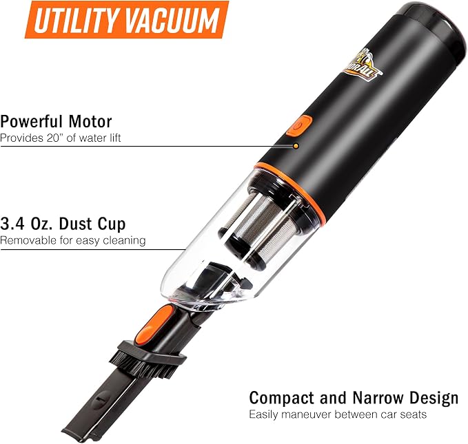 Armor All AA07V2 0901 Cordless Car Vacuum Handheld Mini Vacuum Cleaner - Image 2