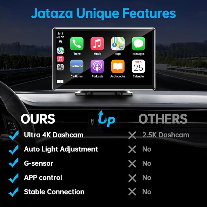 9" Wireless Apple CarPlay Android Auto Screen - Image 9