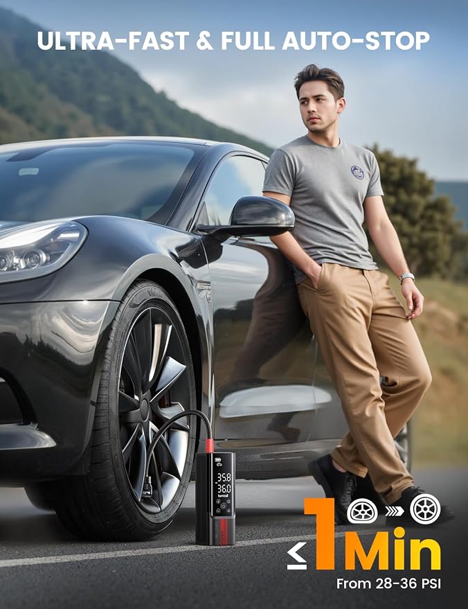 Lamicall Portable Car Tire Inflator - Image 2