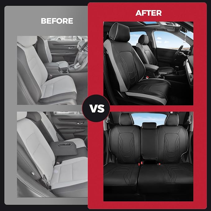 FREESOO Seat Covers for Honda CRV, Custom Fit Car Seat Covers for CRV LX EX - Image 8
