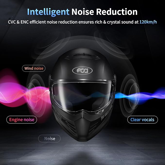 Fodsports FX-S Motorcycle Bluetooth Headset V5.4, 2-Way Helmet Intercom - Image 4