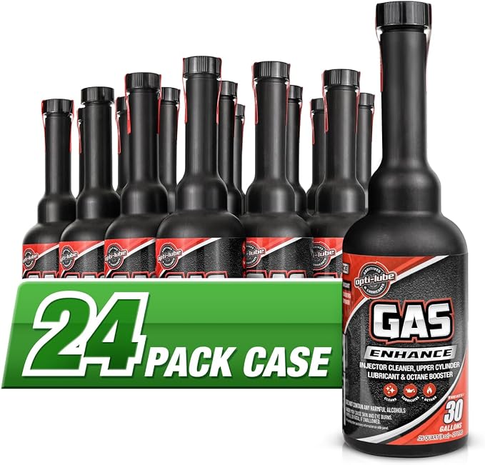 Opti-Lube Gas Enhance Fuel ADDITIVE: 8OZ Long Neck Bottles by Opti-Lube