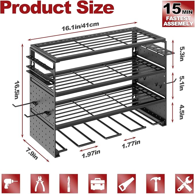 Power Tool Organizer Wall Mount - Image 2