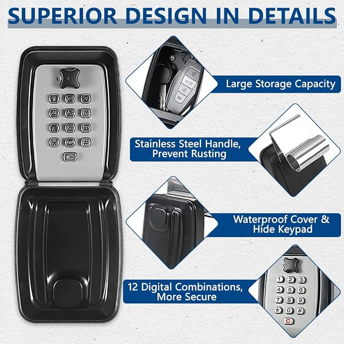 Car Window Lock Box for Turo, Portable Lockbox for Car Keys - Image 3