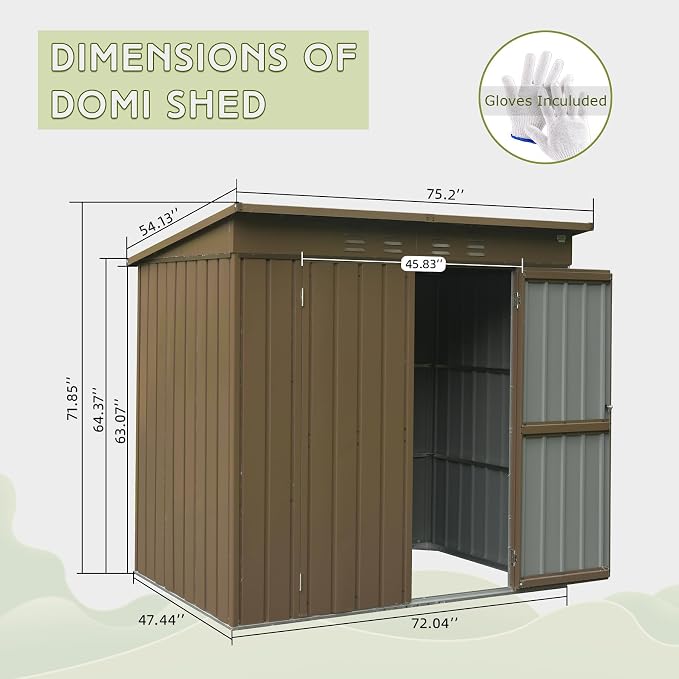 IKERY Metal Storage Shed 6' x 4' - Image 7