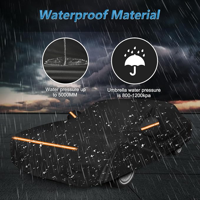 Car Cover for Cadillac Deville 1985-1993 Sedan 4 Door Waterproof All Weather - Image 5