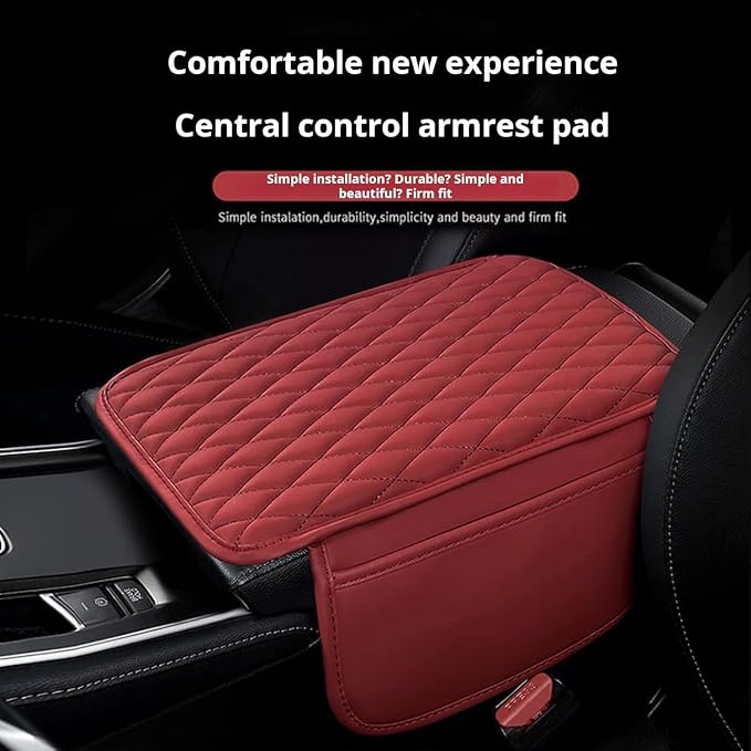 Car Armrest Cover Leather Car Console Covers Box Pad - Image 4