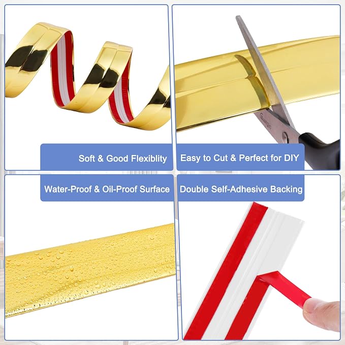 Wall Corner Protector Moulding Trim Peel and Stick Wall Corner Guards Trim - Image 3