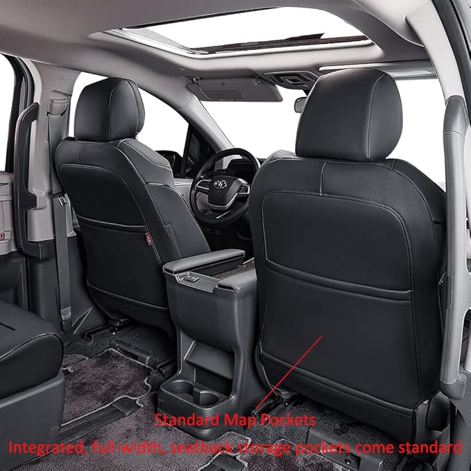 EKR Sienna Seat Covers for 2021 2022 2023 2024 2025 Toyota Sienna LE, 8 Seats - Image 6
